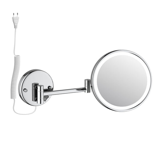 Aquavit Wall Mounted Brass 3 times magnify LED Mirror CM020301