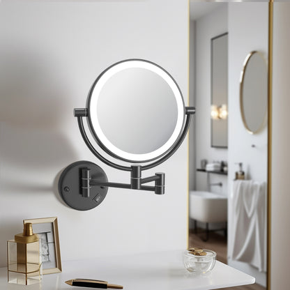 Aquavit Wall Mounted Brass LED Mirror CM03