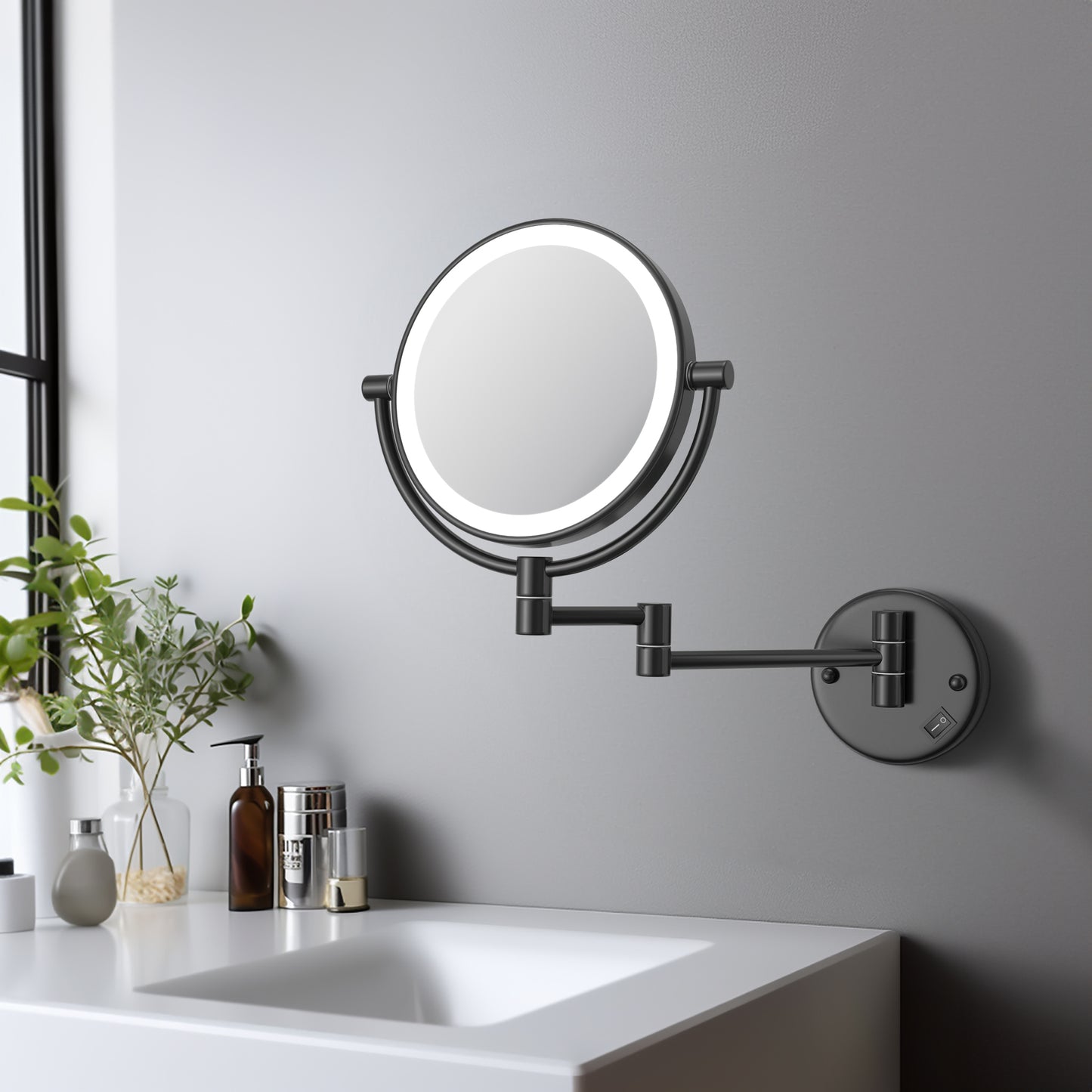 Aquavit Wall Mounted Brass LED Mirror CM03