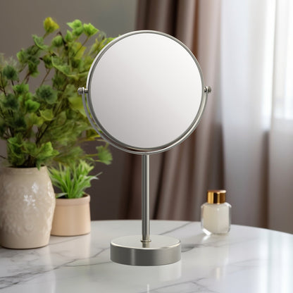 Dual-Sided Magnification Brass Beauty Mirror CM04