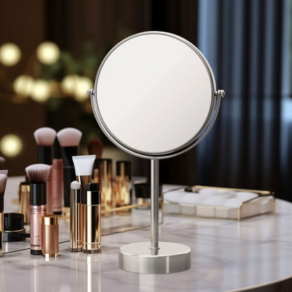 Dual-Sided Magnification Brass Beauty Mirror CM04