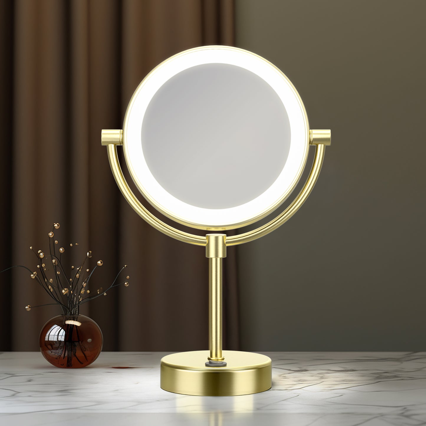 Free Standing 5X Magnifying LED Vanity Mirror CM06