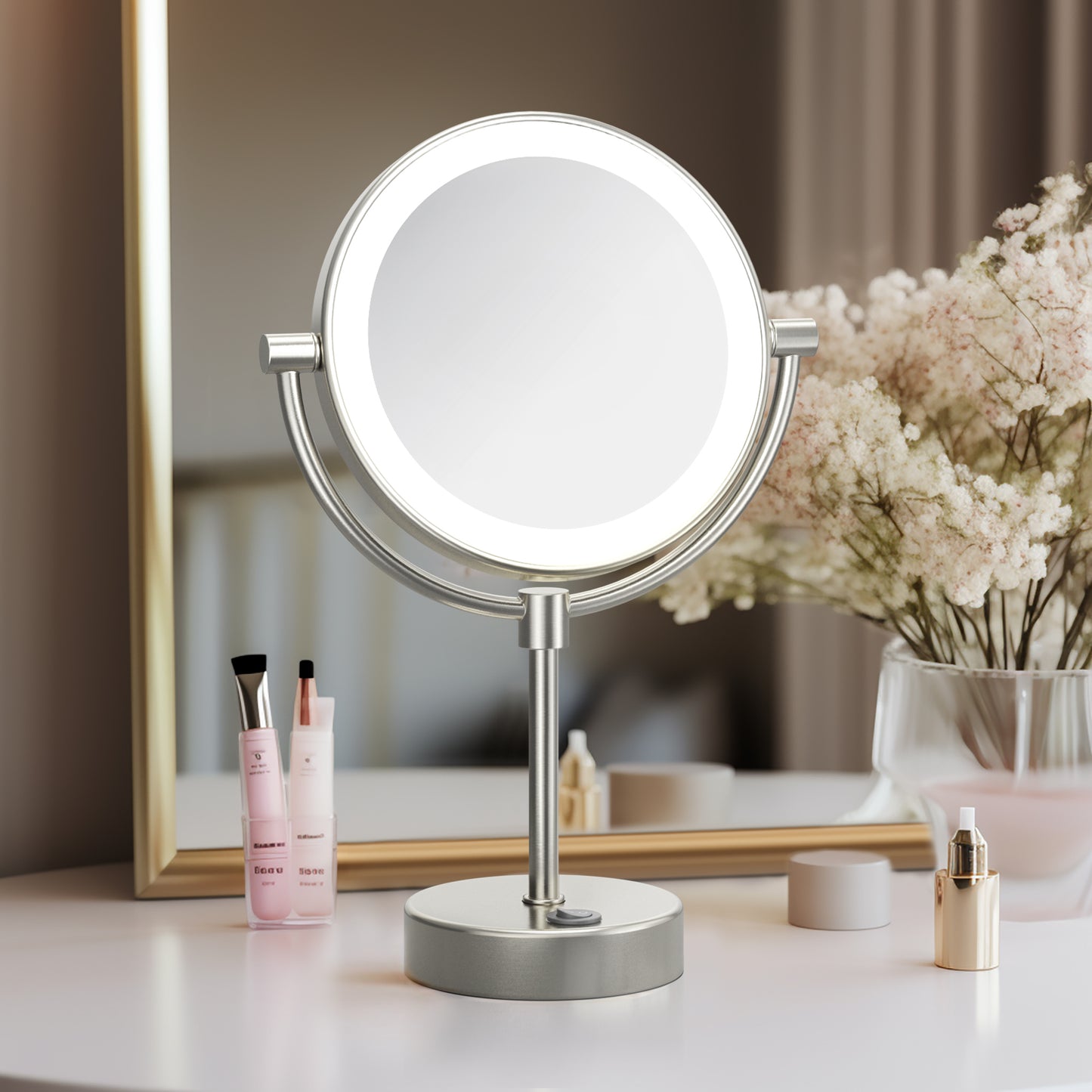 Free Standing 5X Magnifying LED Vanity Mirror CM06