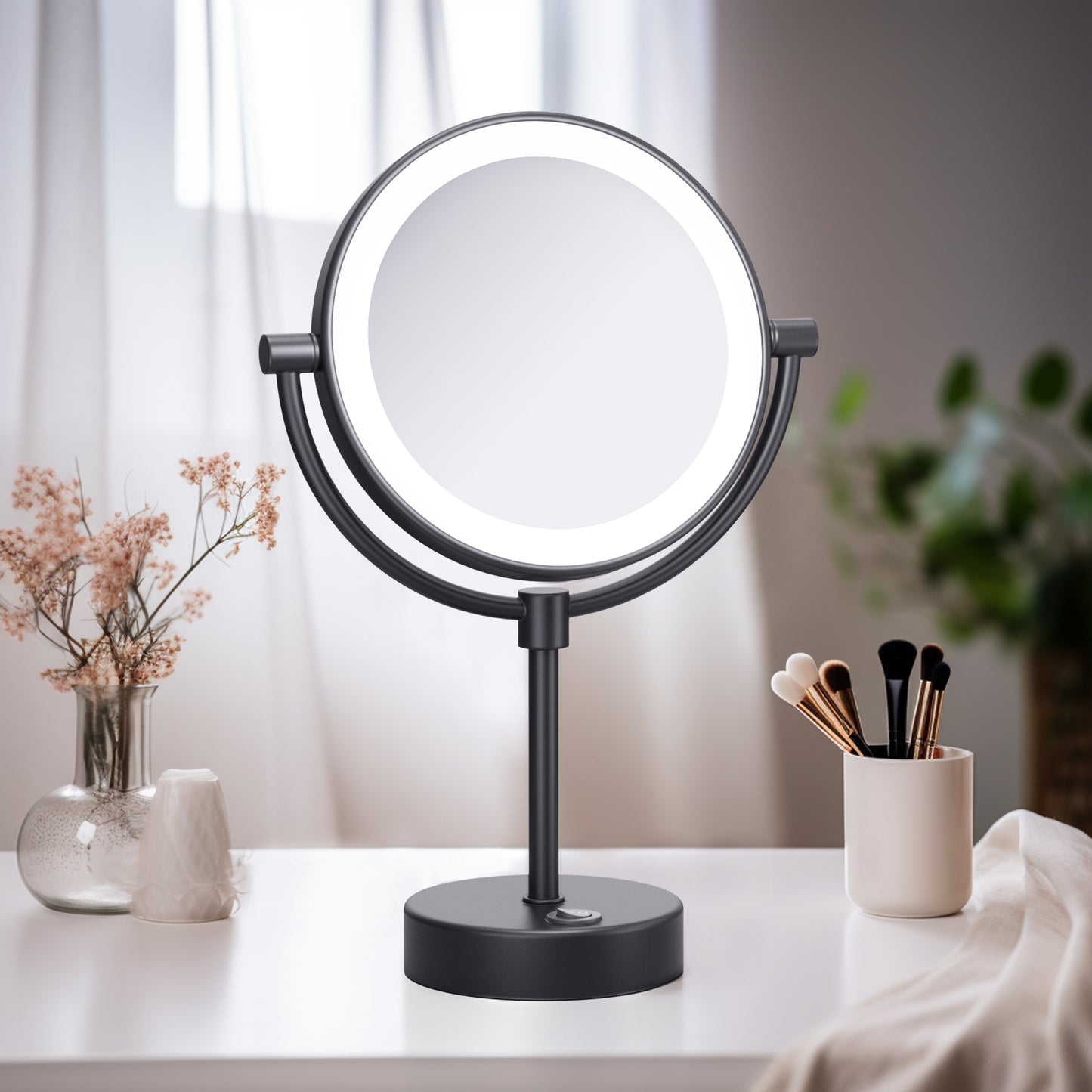 Free Standing 5X Magnifying LED Vanity Mirror CM06