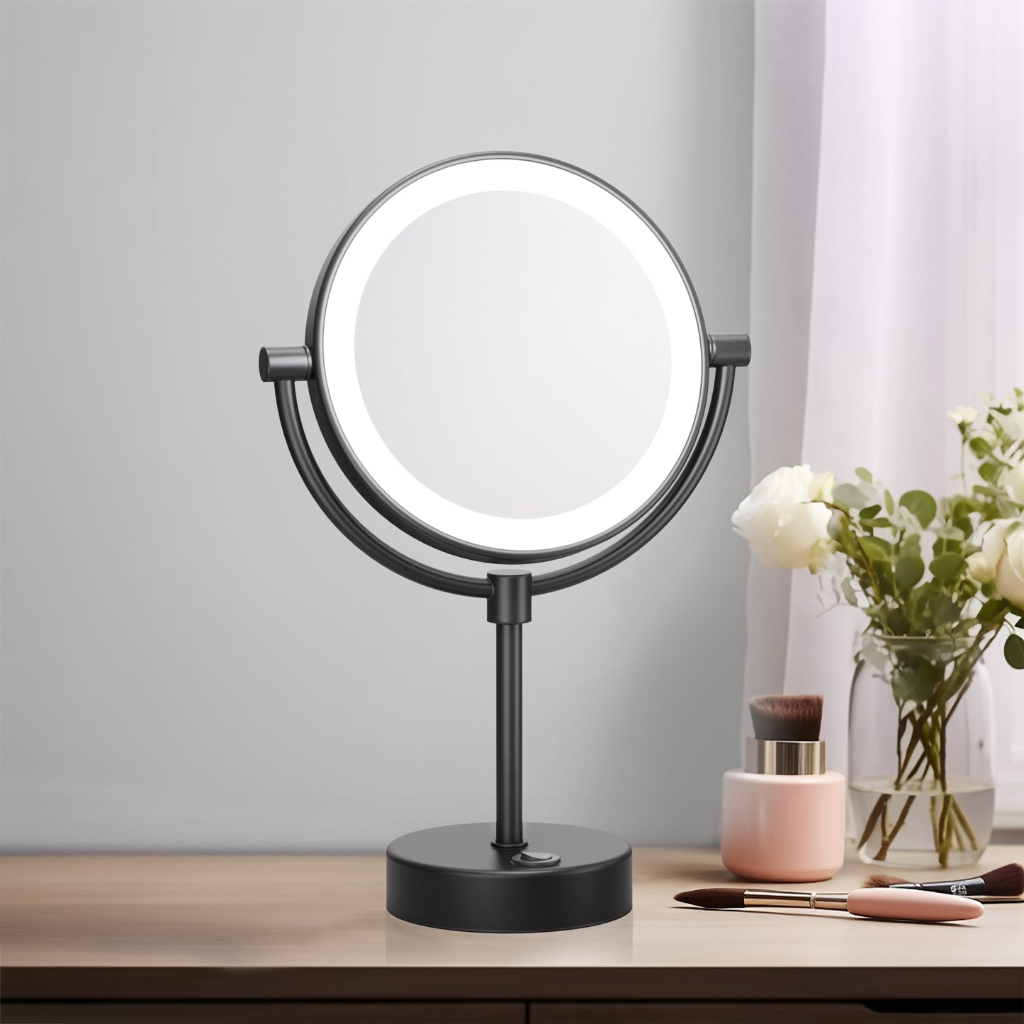 Free Standing 5X Magnifying LED Vanity Mirror CM06