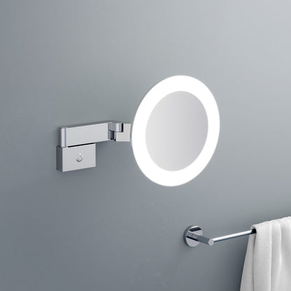Aquavit Wall Mounted With Swivel Arm LED Round Mirror CM08
