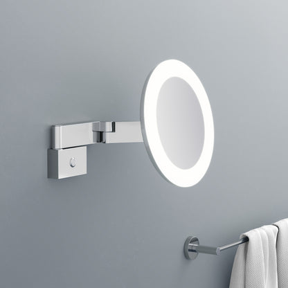 Aquavit Wall Mounted With Swivel Arm LED Round Mirror CM08