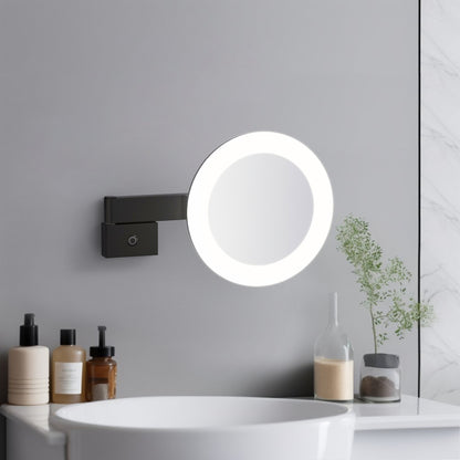 Aquavit Wall Mounted With Swivel Arm LED Round Mirror CM08