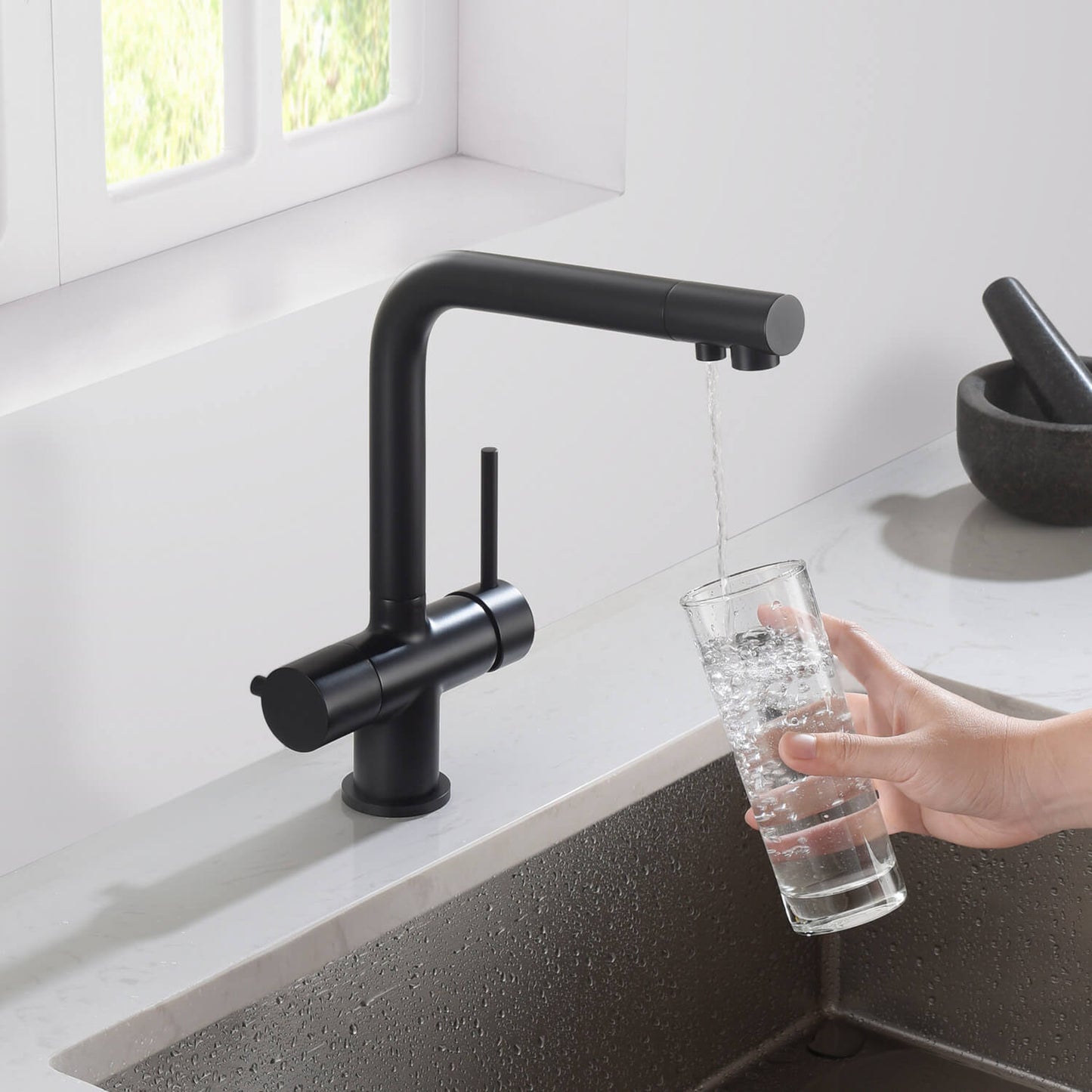 Aquavit Arena Series 3-in-1 Water Filter Kitchen Faucet FF10021