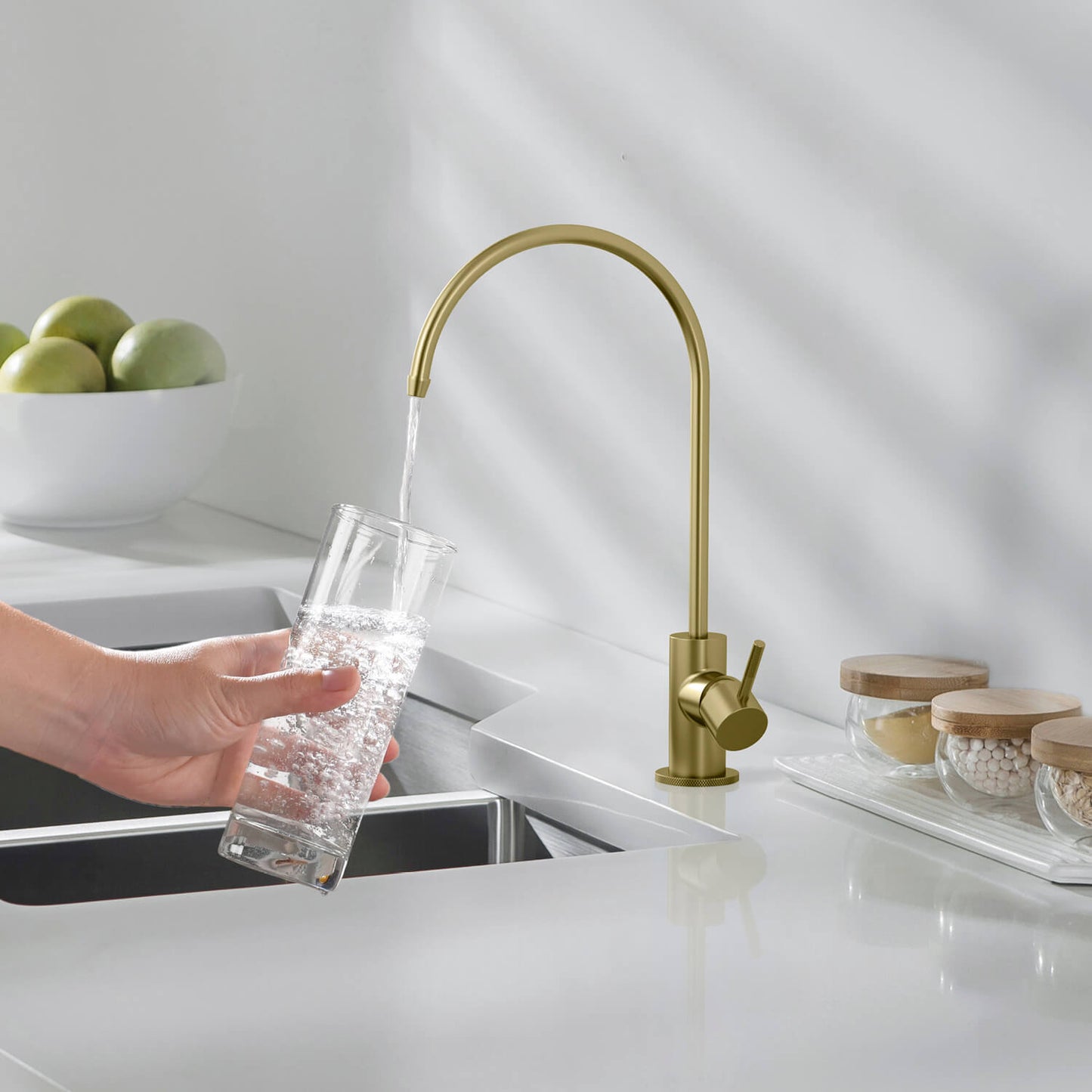 Knurled Handle Lead-Free Brass Water Filtration Faucet FF1023