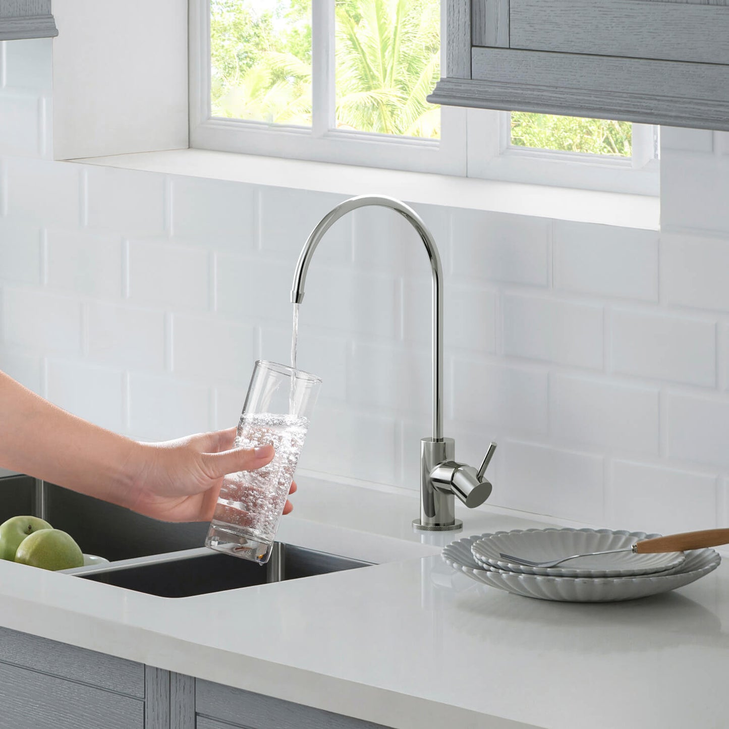 Knurled Handle Lead-Free Brass Water Filtration Faucet FF1023