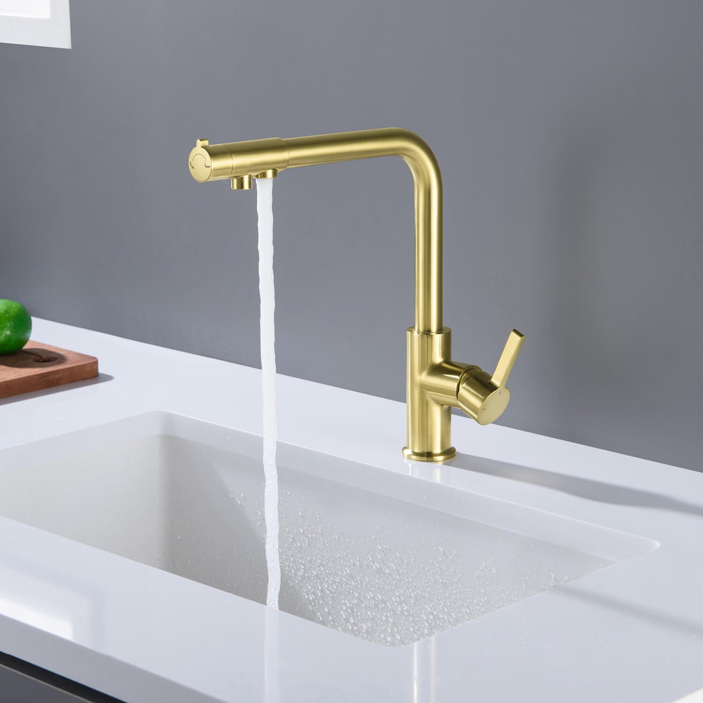 Solid Brass Kitchen Mixer with Water Filter FF1111