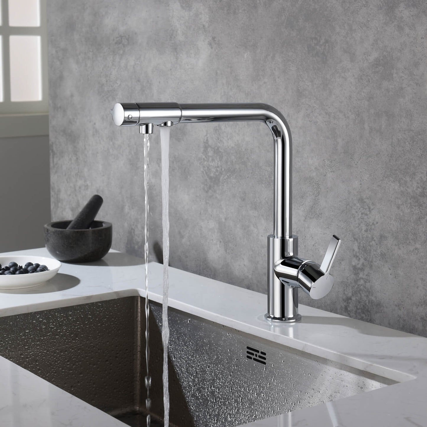 Solid Brass Kitchen Mixer with Water Filter FF1111