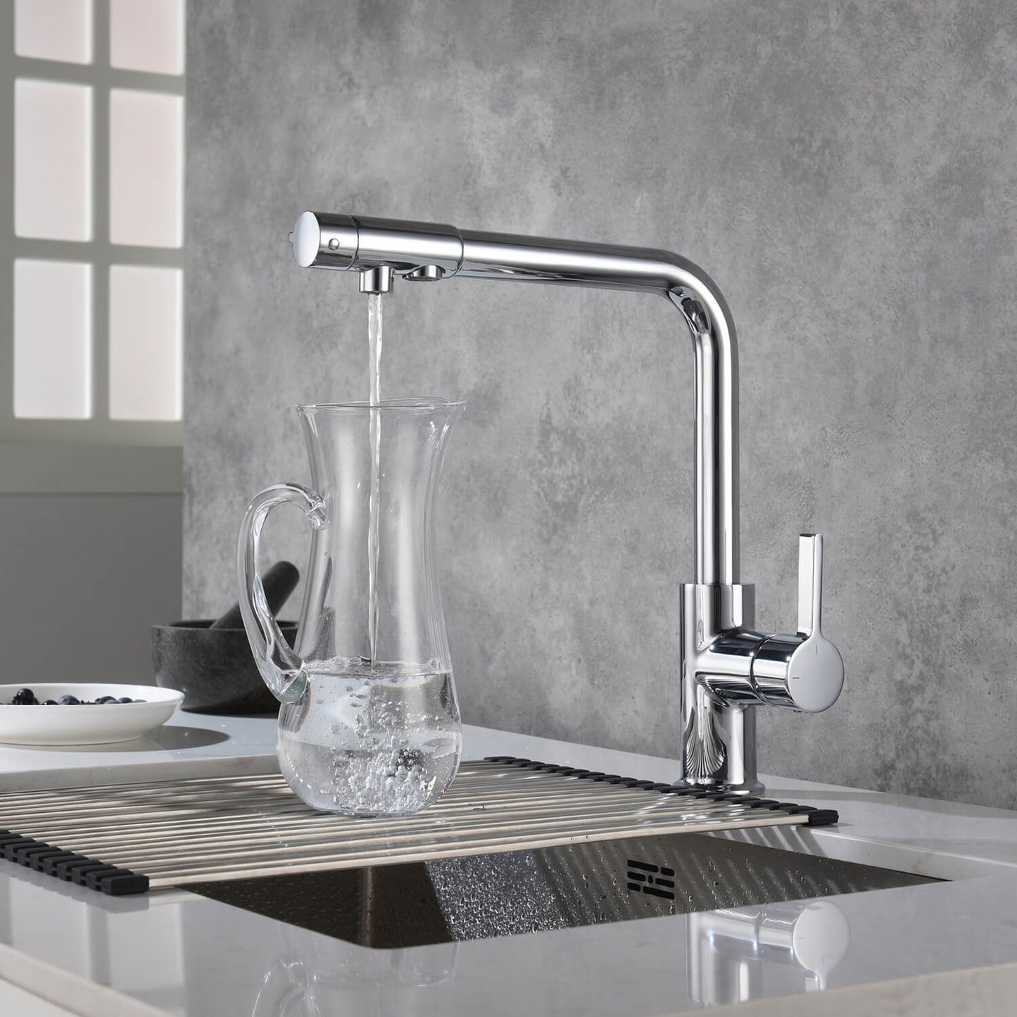 Solid Brass Kitchen Mixer with Water Filter FF1111
