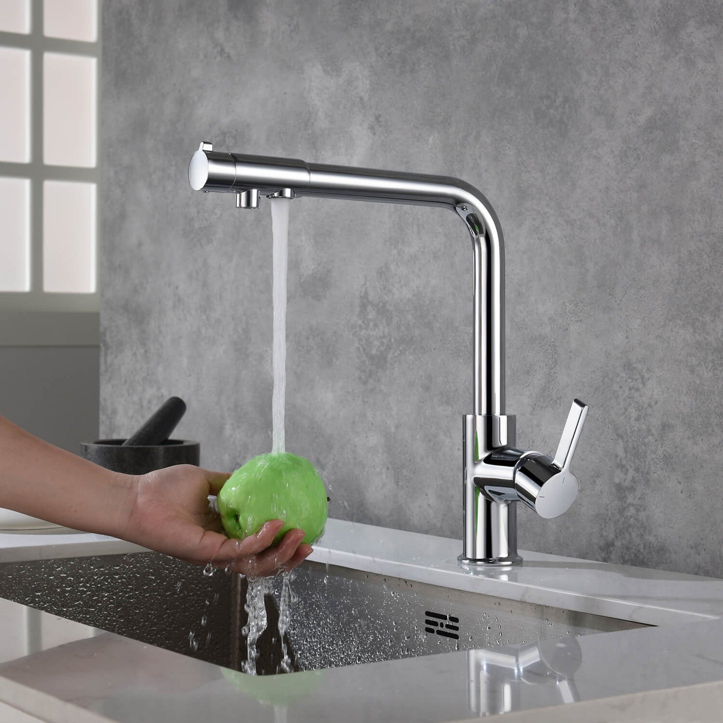 Solid Brass Kitchen Mixer with Water Filter FF1111