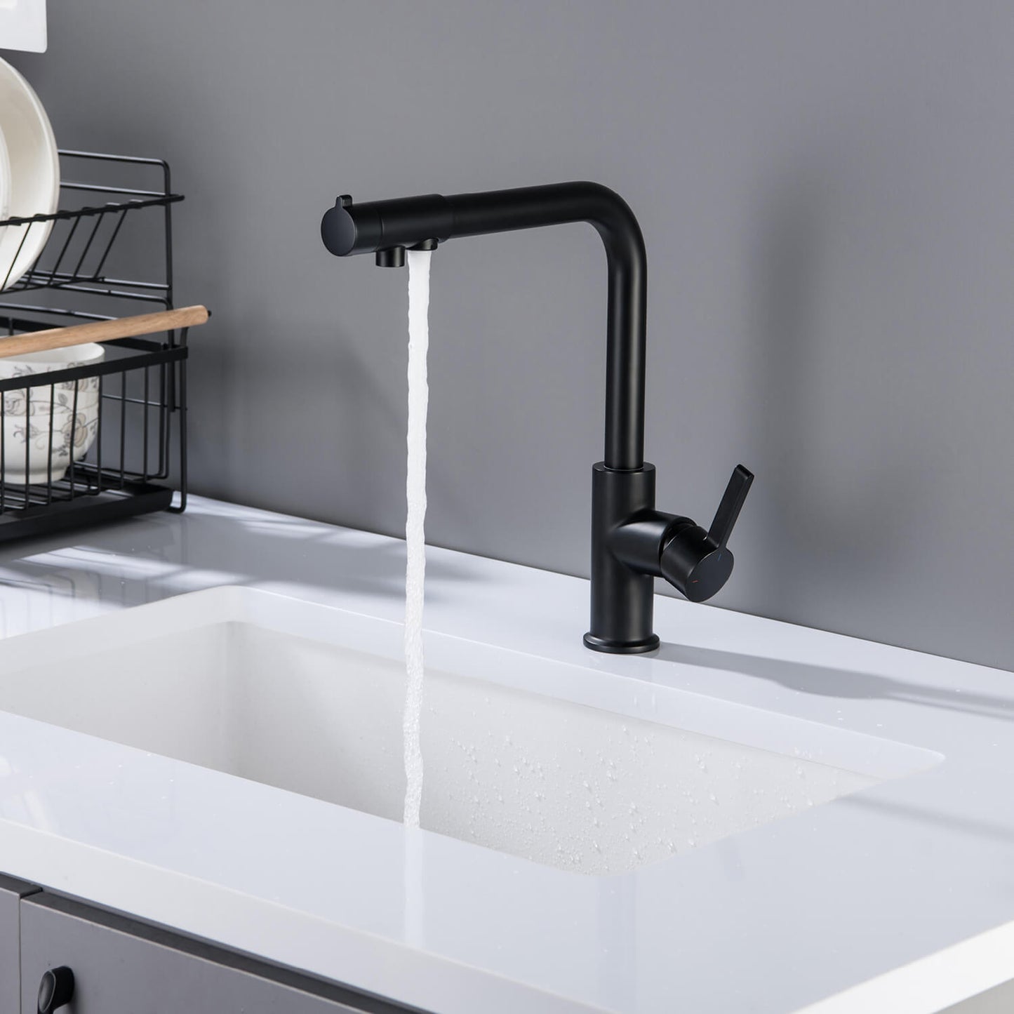 Solid Brass Kitchen Mixer with Water Filter FF1111
