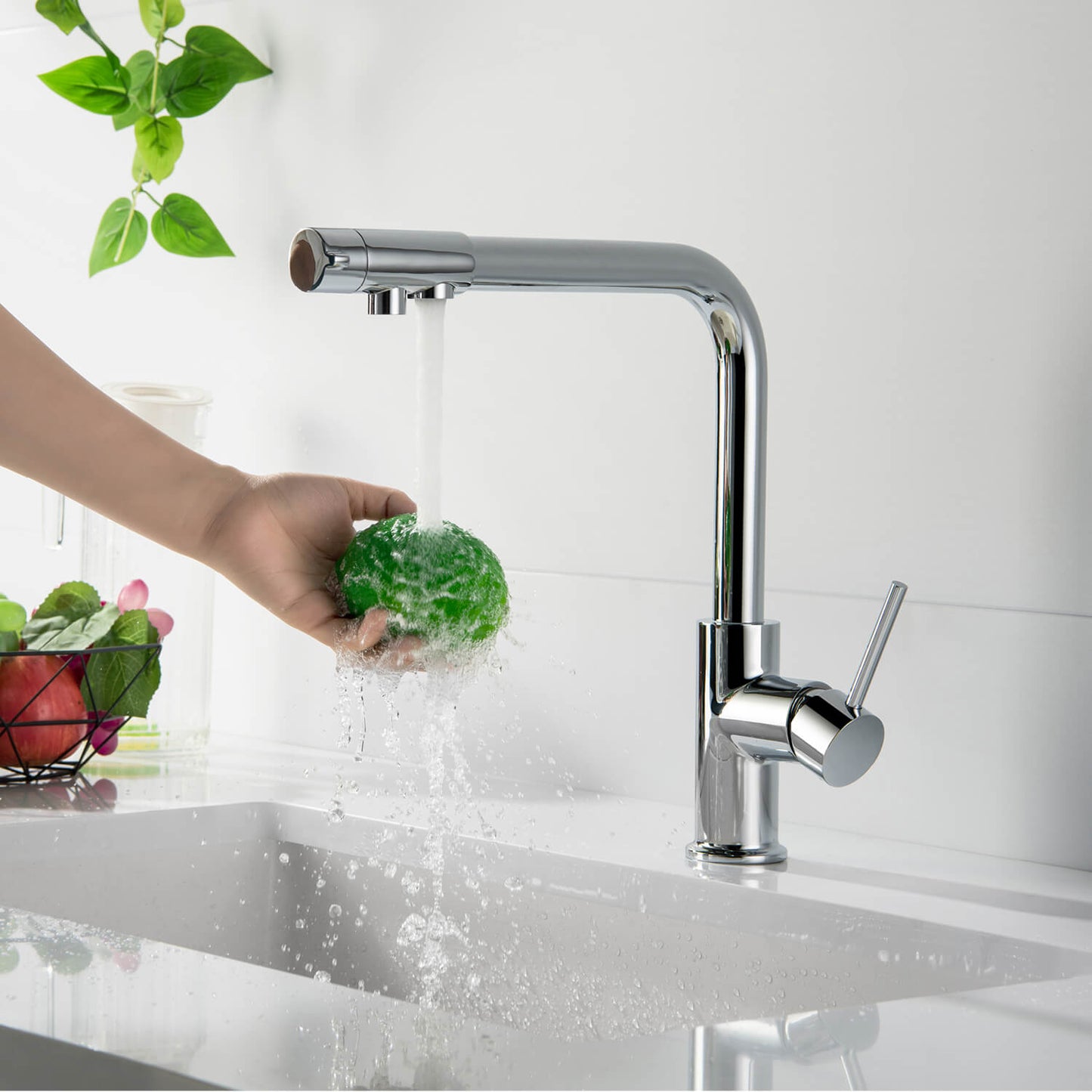 Stylish Brass Water filter Kitchen Mixer with 360° Swivel Spout FF1112
