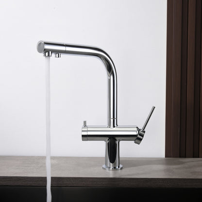 Aquavit Cylin Two-Function Kitchen Faucet with Built-In Filtration Handle FF15001