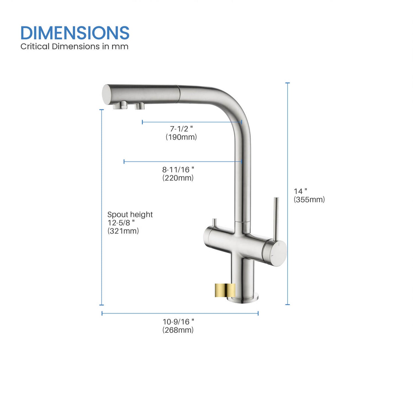 Aquavit Single-Hole Dual Handle Pull-Out Spout with Water Filtering FF15101