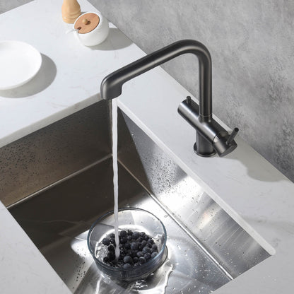 Solid Lead-Free Brass Pull-Out Kitchen Faucet with water filter FF2011