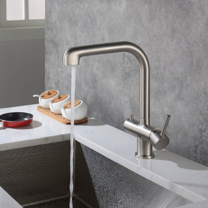Solid Lead-Free Brass Pull-Out Kitchen Faucet with water filter FF2011