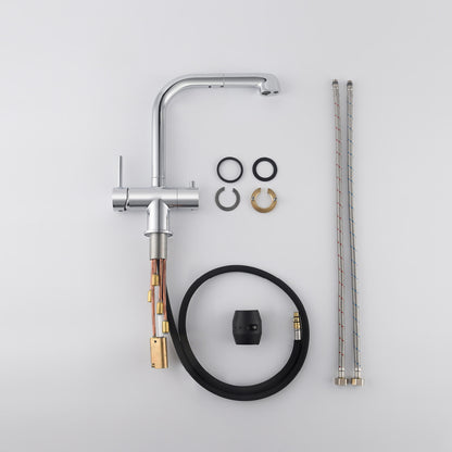 Solid Lead-Free Brass Pull-Out Kitchen Faucet with water filter FF2011