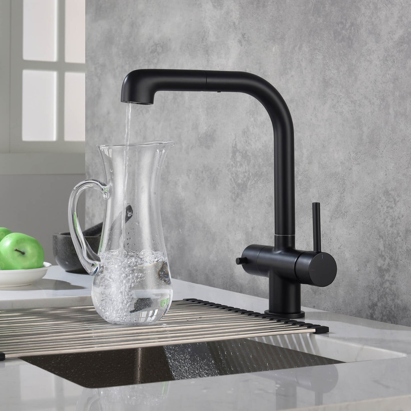 Solid Lead-Free Brass Pull-Out Kitchen Faucet with water filter FF2011