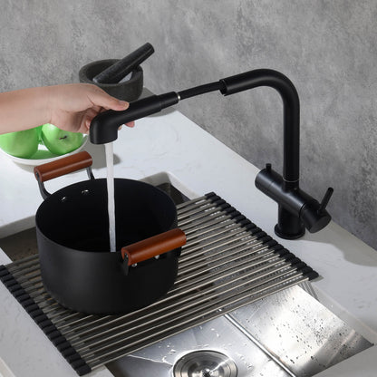 Solid Lead-Free Brass Pull-Out Kitchen Faucet with water filter FF2011
