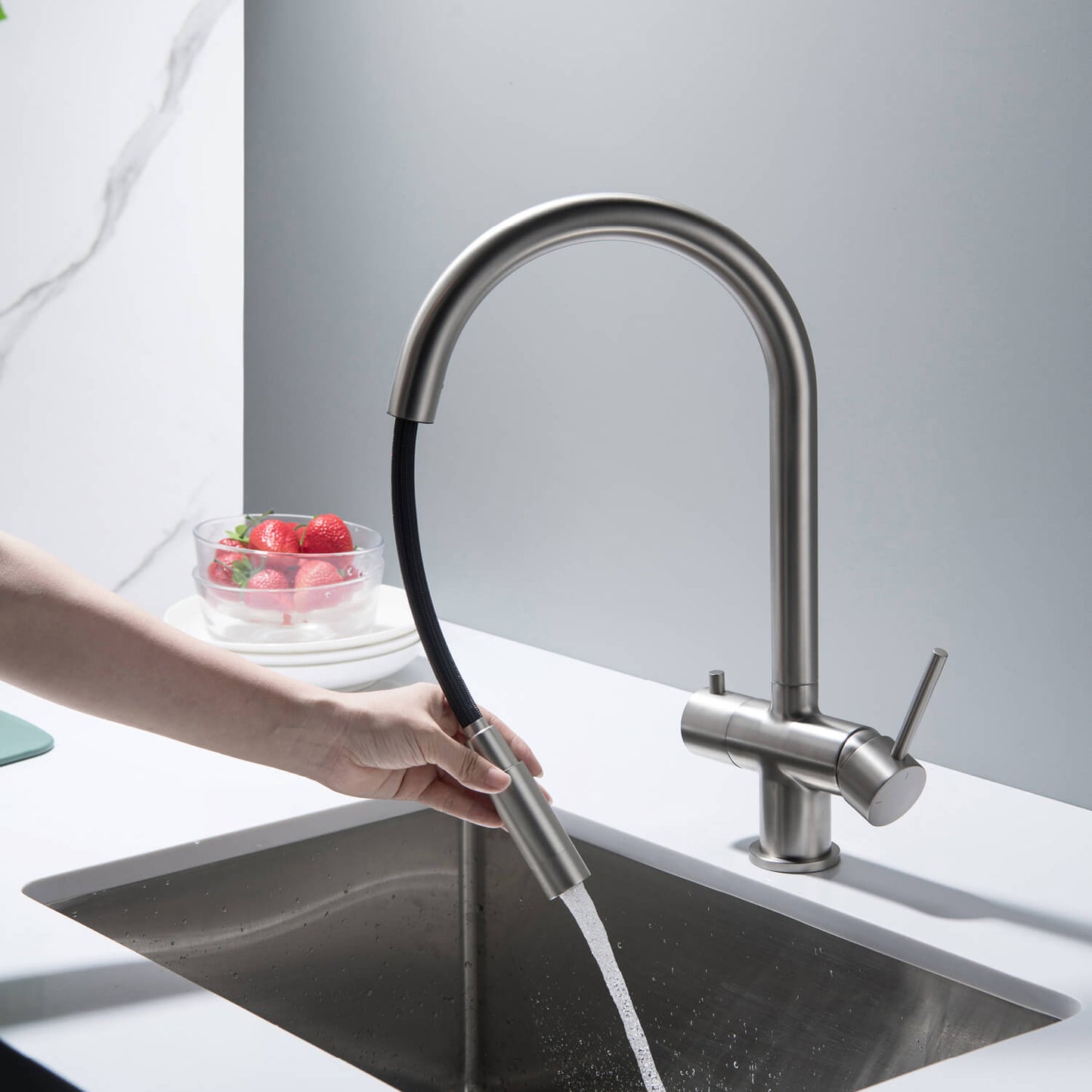 Premium Pull-Down Kitchen Faucet with Drinking Water Function FF2013