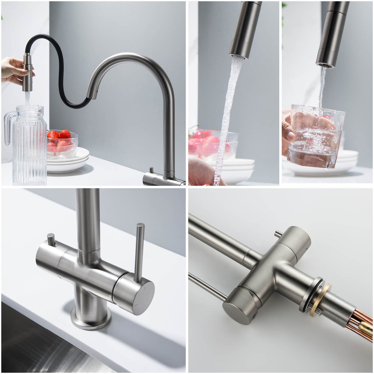 Premium Pull-Down Kitchen Faucet with Drinking Water Function FF2013