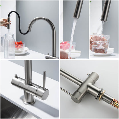 Premium Pull-Down Kitchen Faucet with Drinking Water Function FF2013