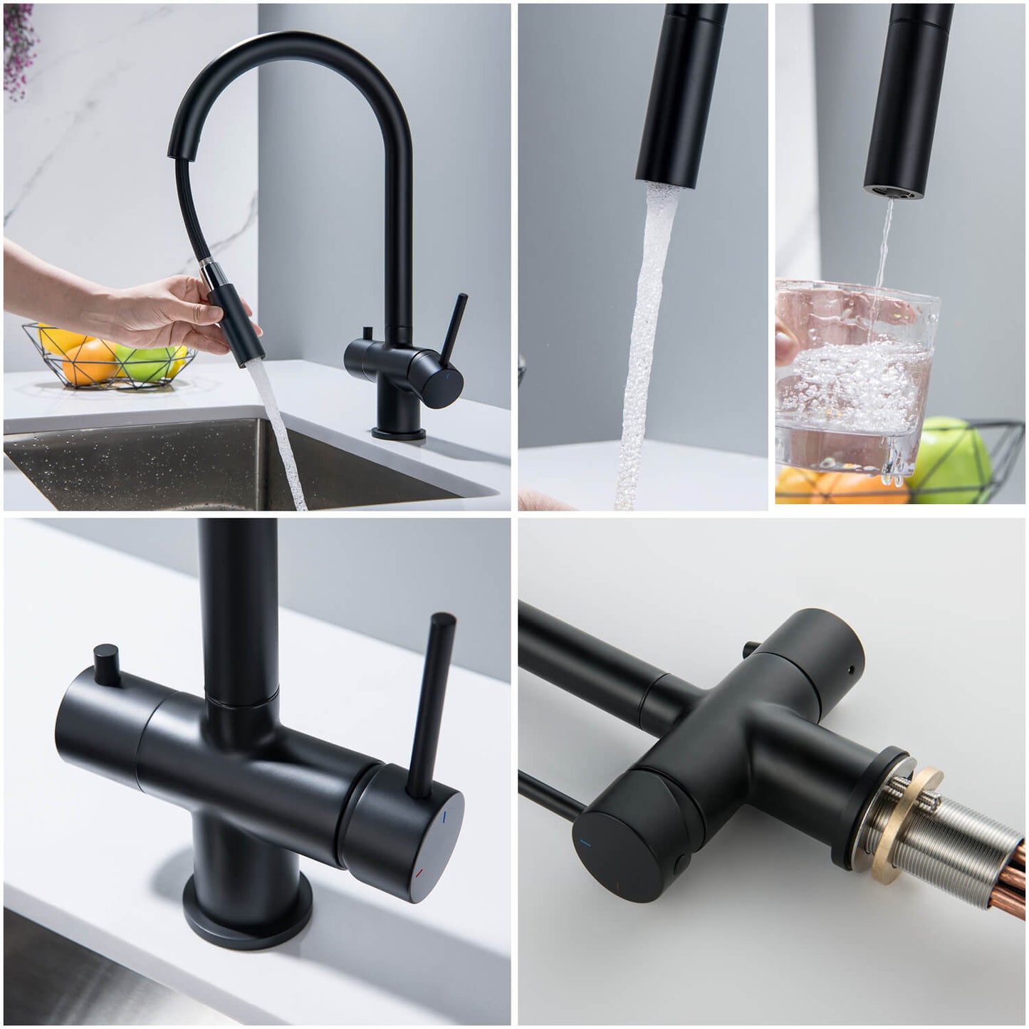 Premium Pull-Down Kitchen Faucet with Drinking Water Function FF2013