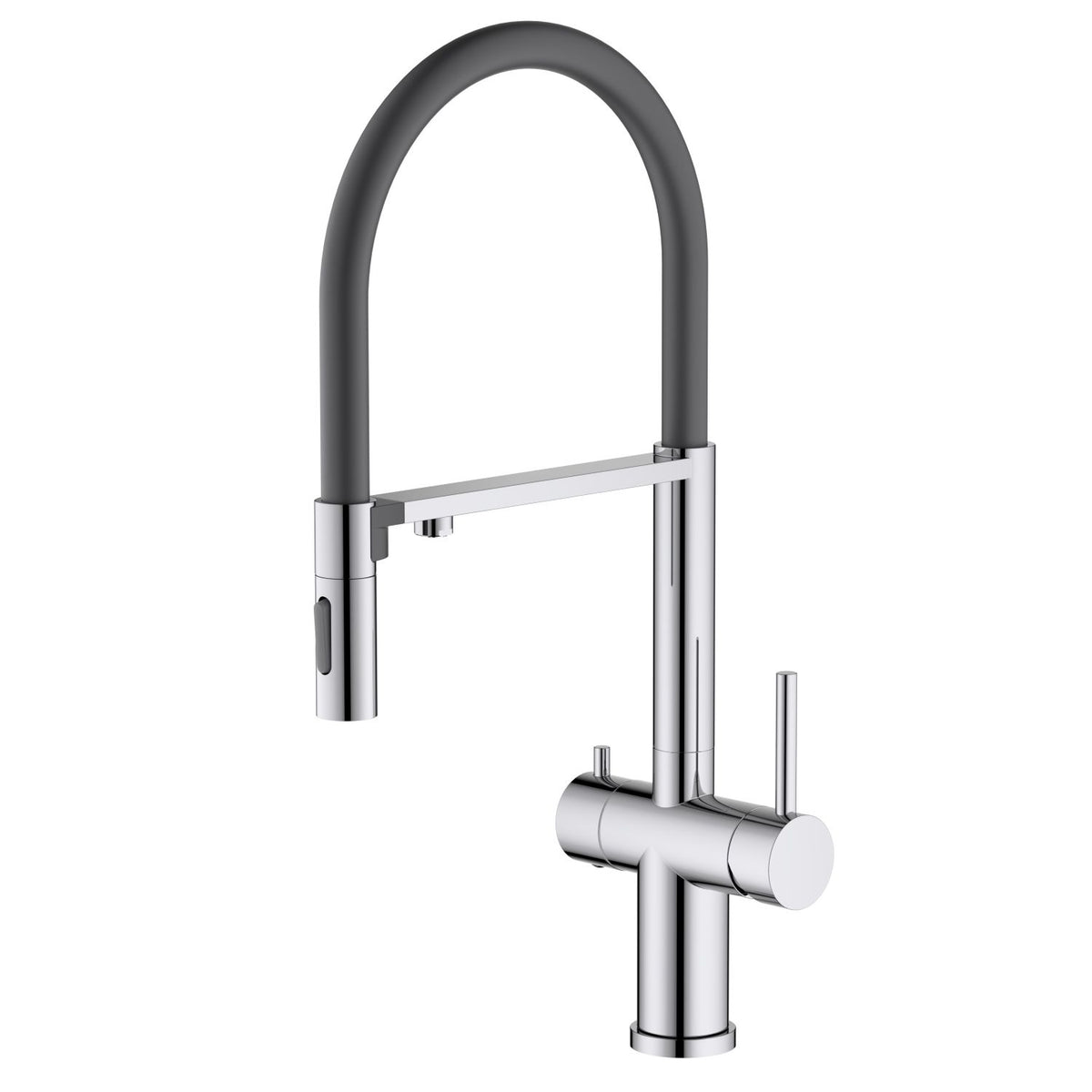 Aquavit Orbi chrome pull-out filtration kitchen faucet with magnetic two-function spray head FF21303