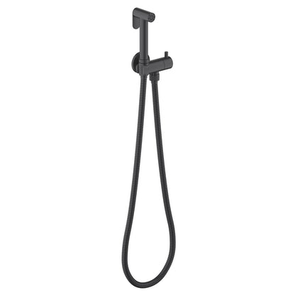 Aquavit HB09001 matte black solid brass wall-mounted hand bidet spray set