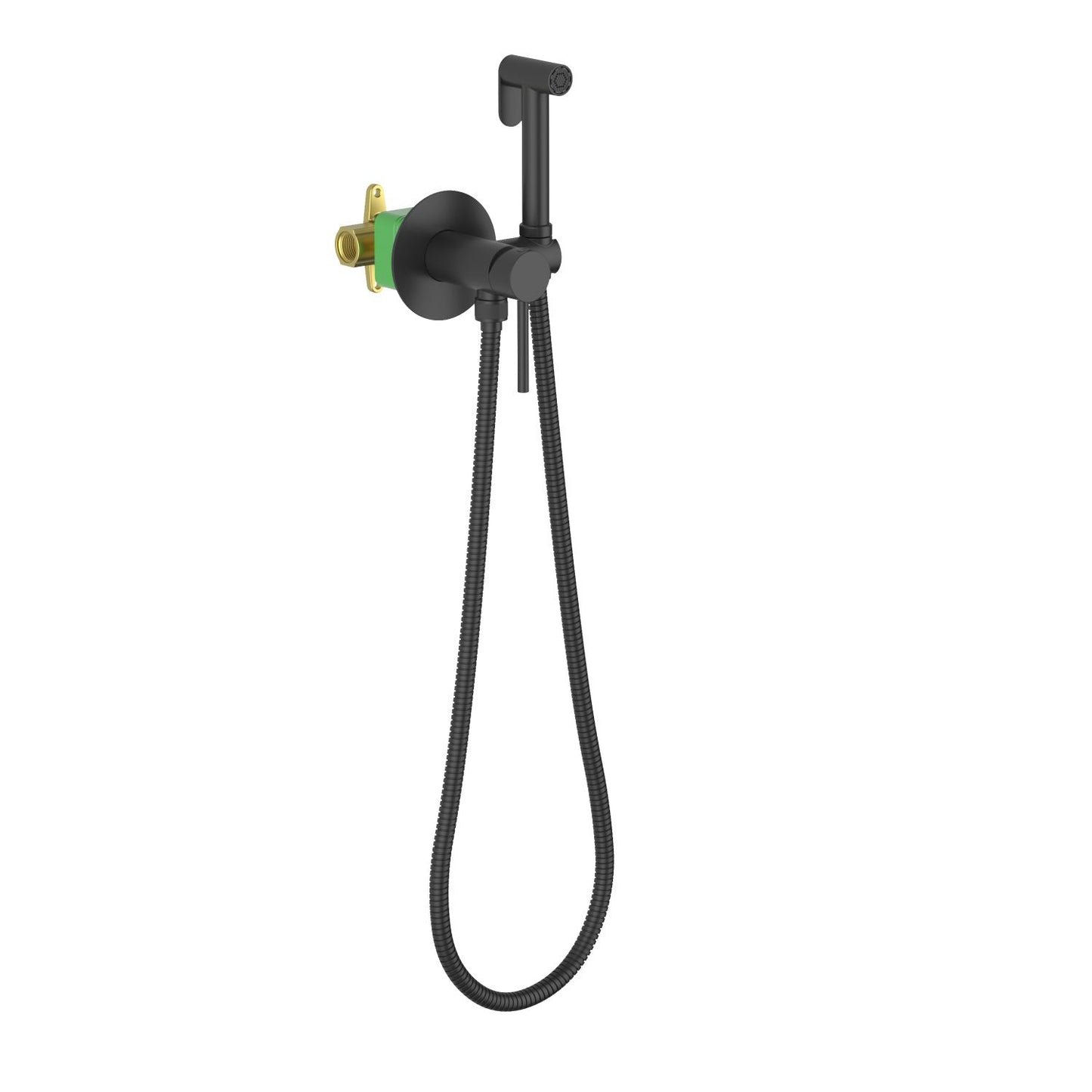 Aquavit HB09601 matte black concealed solid brass hand bidet spray set
