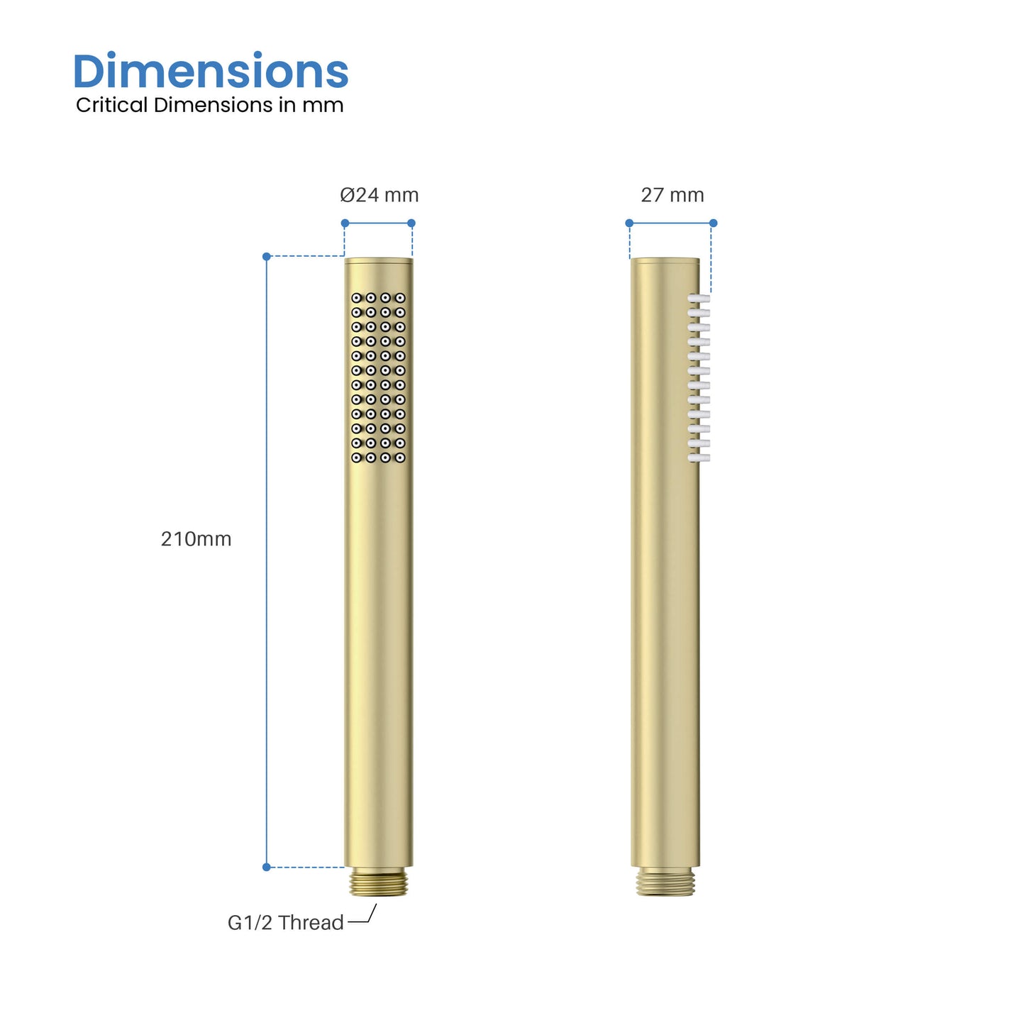 Brass hand shower 1 way HS1001