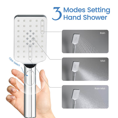 Square ABS hand shower 3 way HS2007