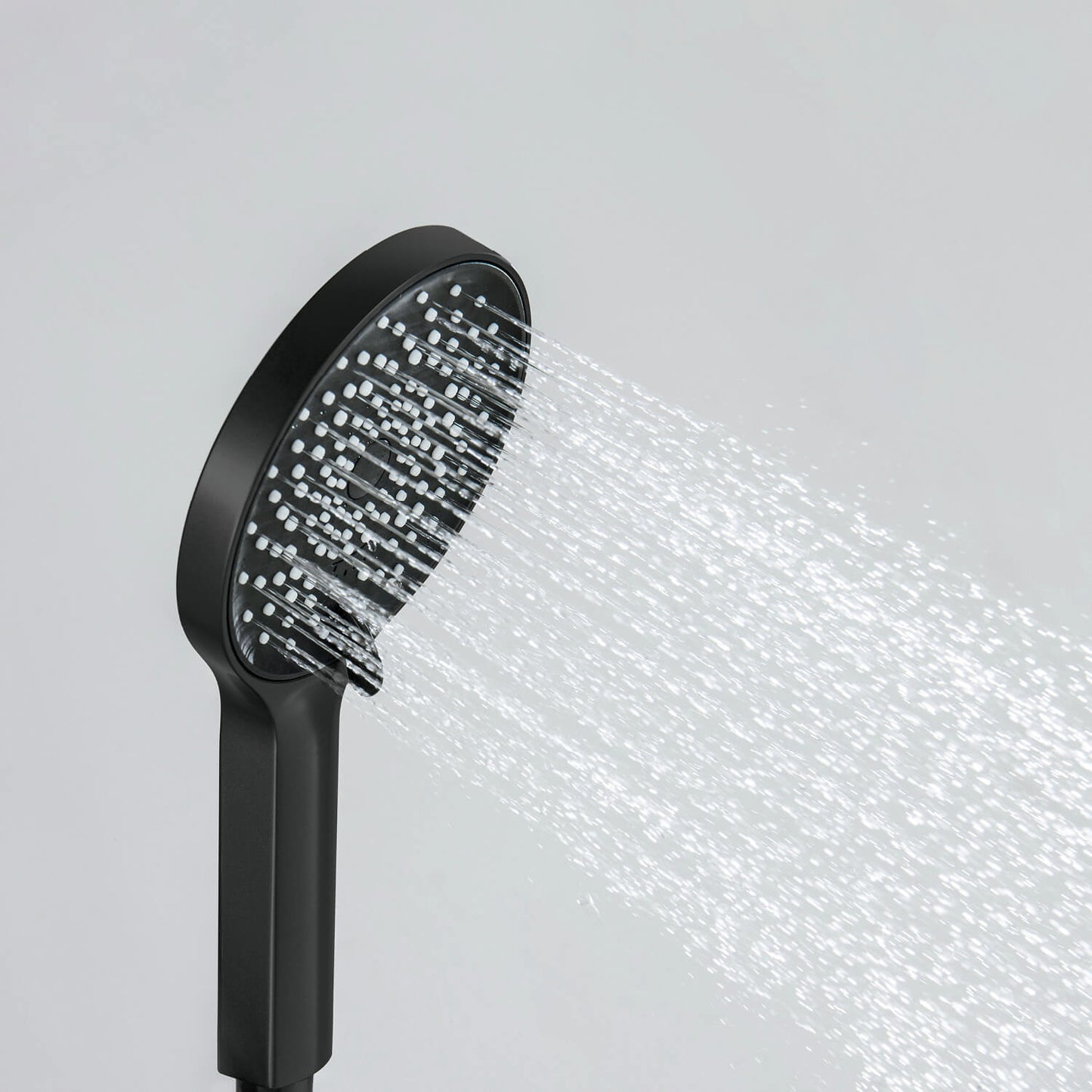 HS2019 matte black 3-function ABS hand shower with Rain Spray