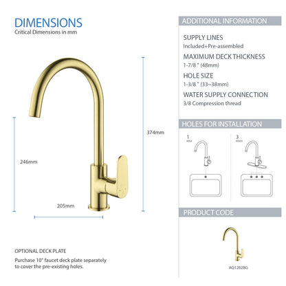 Tender Single handle kitchen faucet KF04001