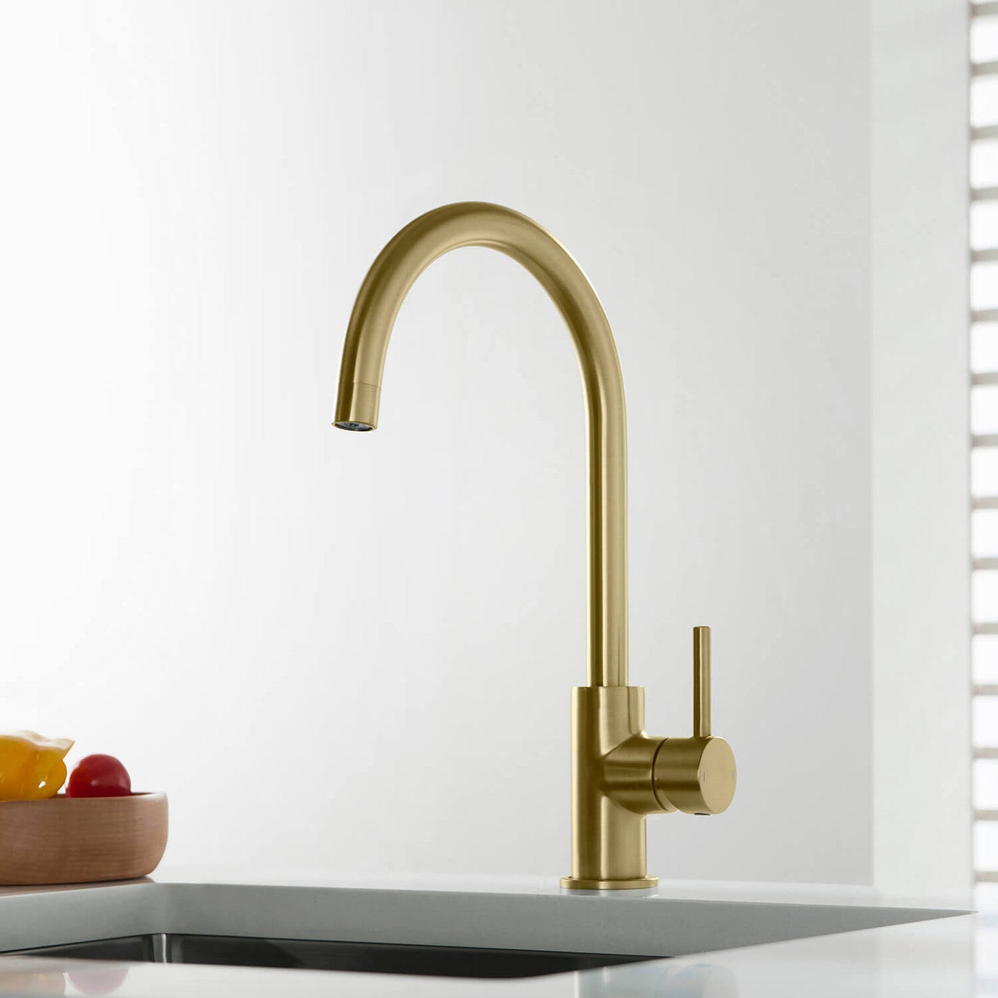 Modern Single Handle Kitchen Faucet with 360° Swivel Spout for Easy Use KF10001