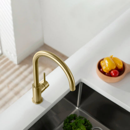 Modern Single Handle Kitchen Faucet with 360° Swivel Spout for Easy Use KF10001