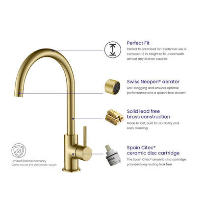 Modern Single Handle Kitchen Faucet with 360° Swivel Spout for Easy Use KF10001