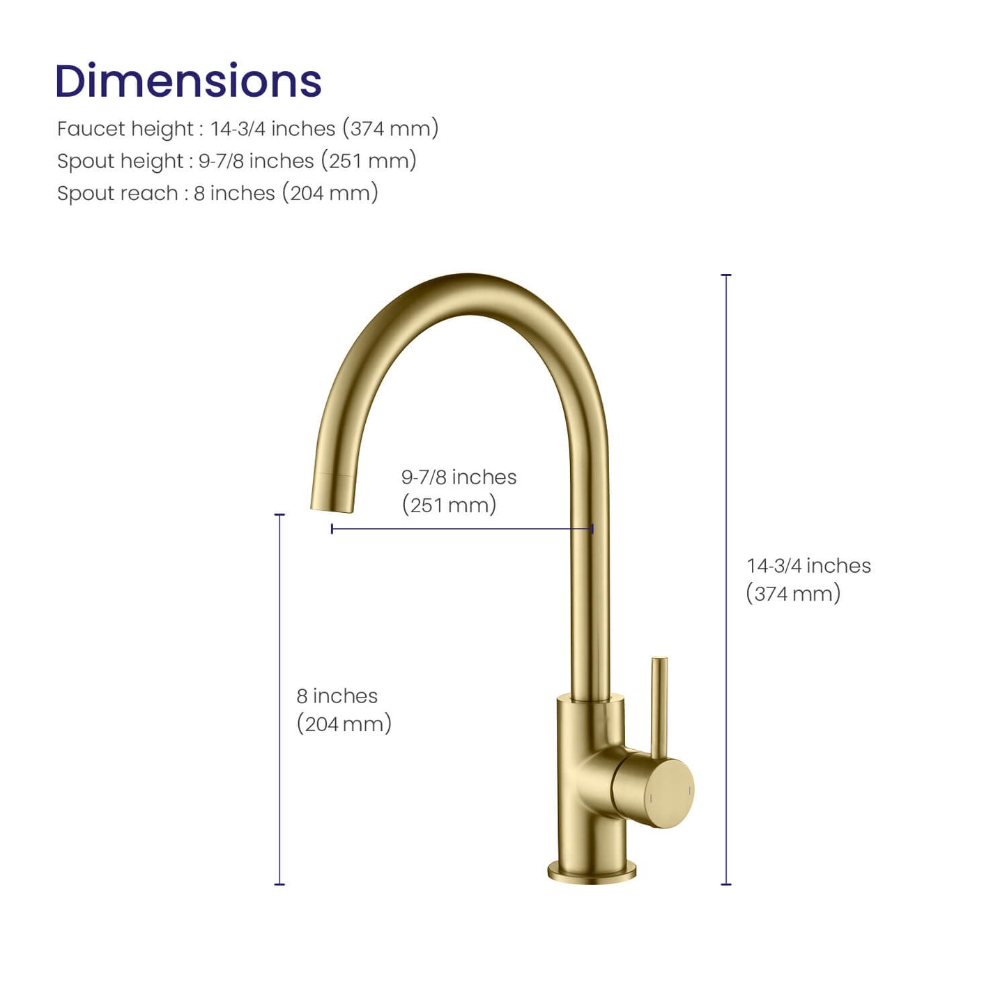Modern Single Handle Kitchen Faucet with 360° Swivel Spout for Easy Use KF10001