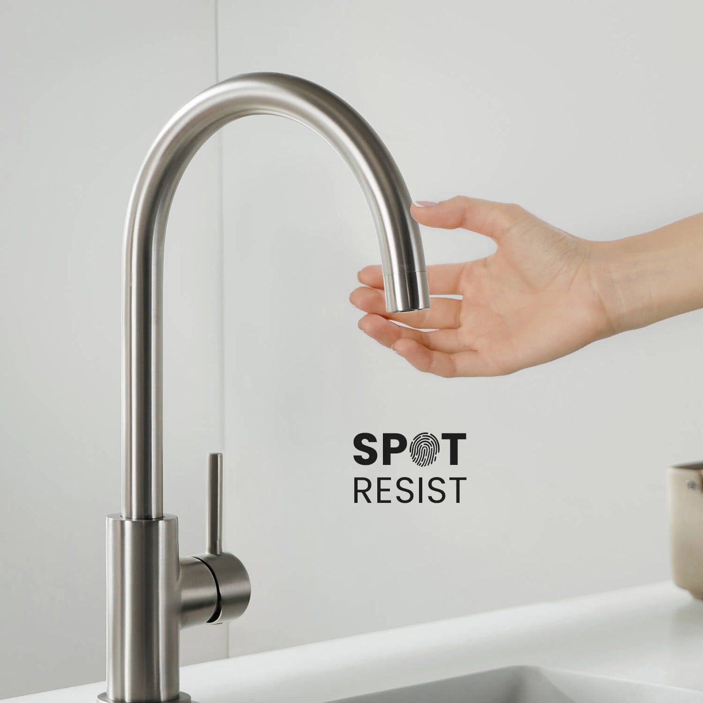 Modern Single Handle Kitchen Faucet with 360° Swivel Spout for Easy Use KF10001