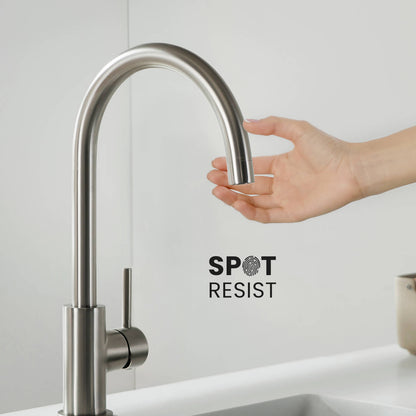 Modern Single Handle Kitchen Faucet with 360° Swivel Spout for Easy Use KF10001