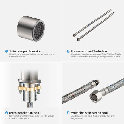 Durable Single Lever Kitchen Faucet for Easy Control KF10004