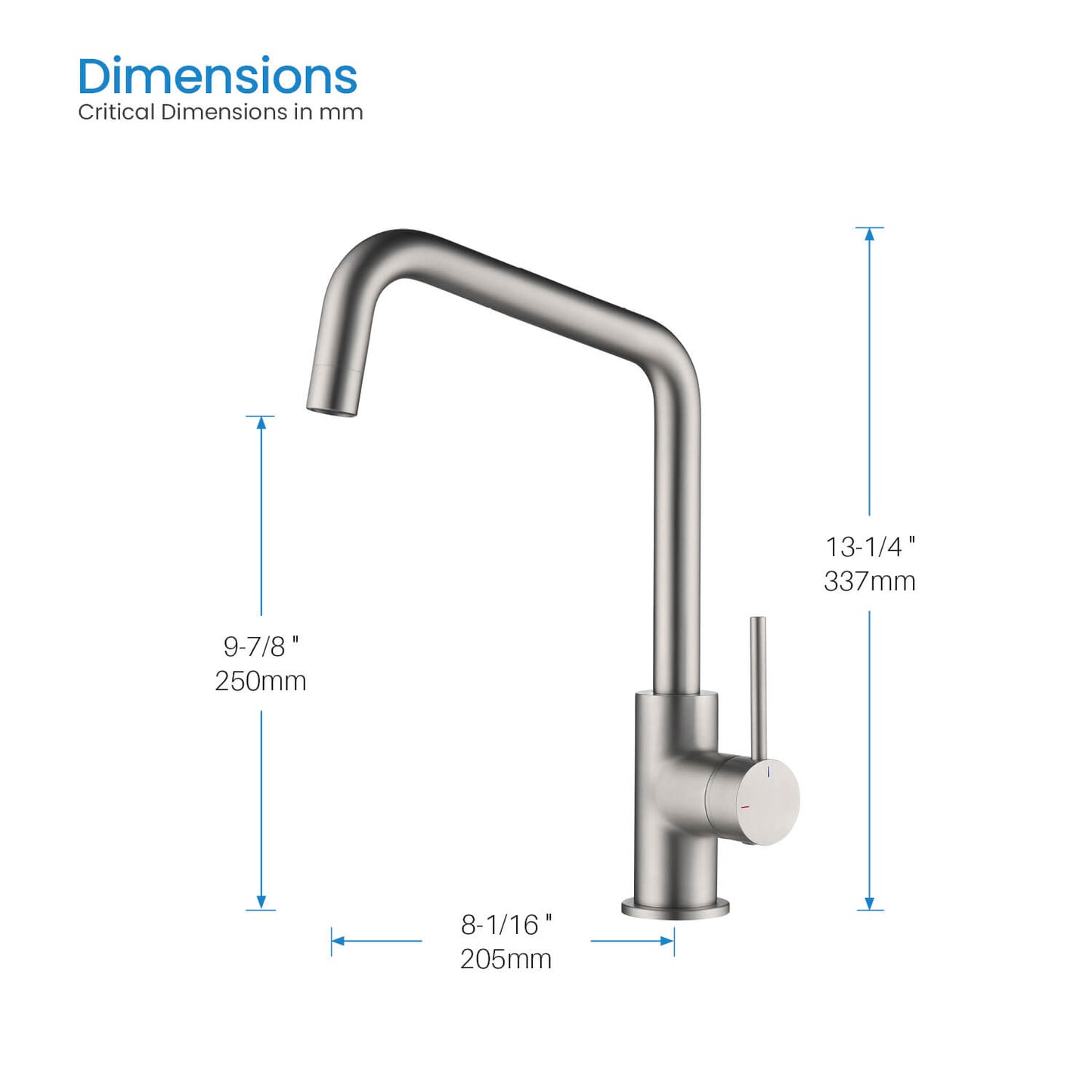 Durable Single Lever Kitchen Faucet for Easy Control KF10004