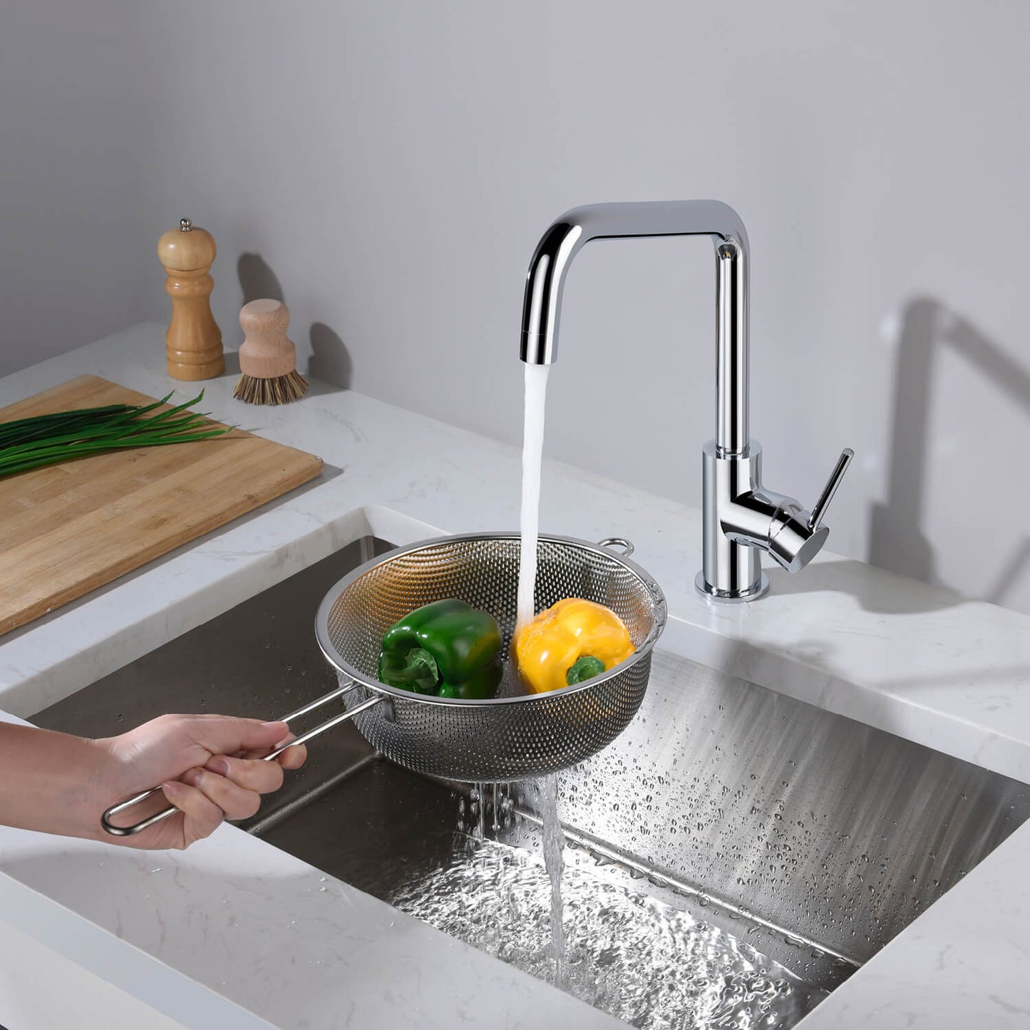 Durable Single Lever Kitchen Faucet for Easy Control KF10004