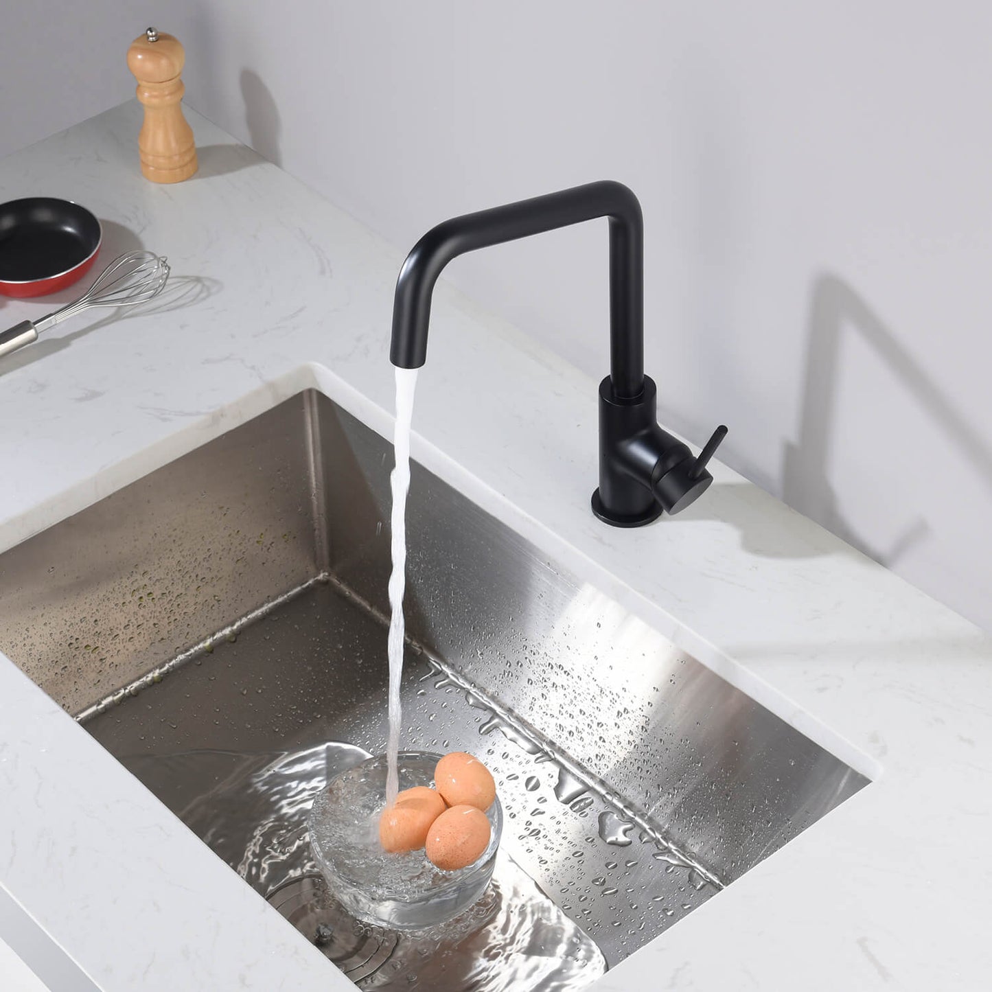 Durable Single Lever Kitchen Faucet for Easy Control KF10004