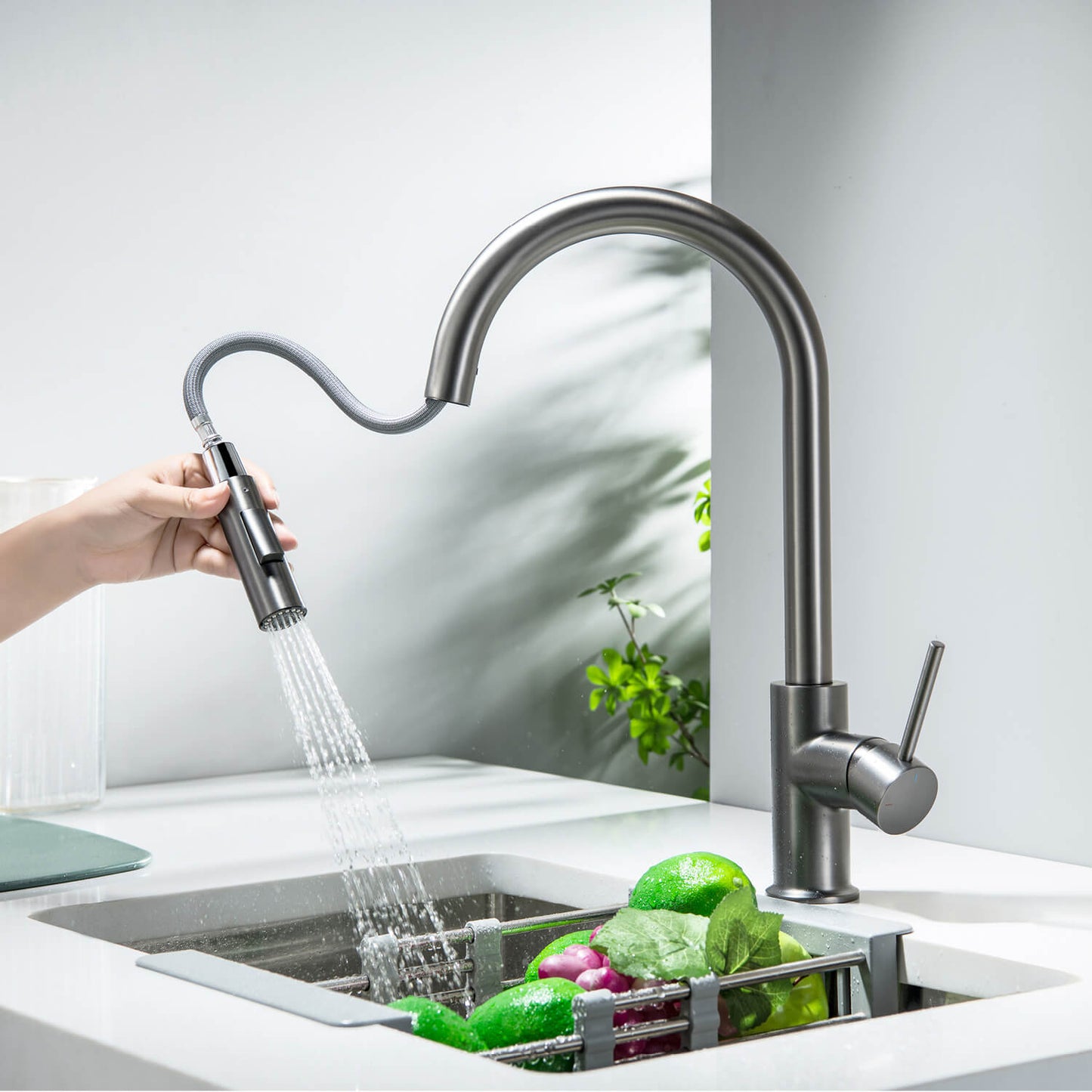 Pull-Down Kitchen Faucet with Dual-Function Spray Head KF10101